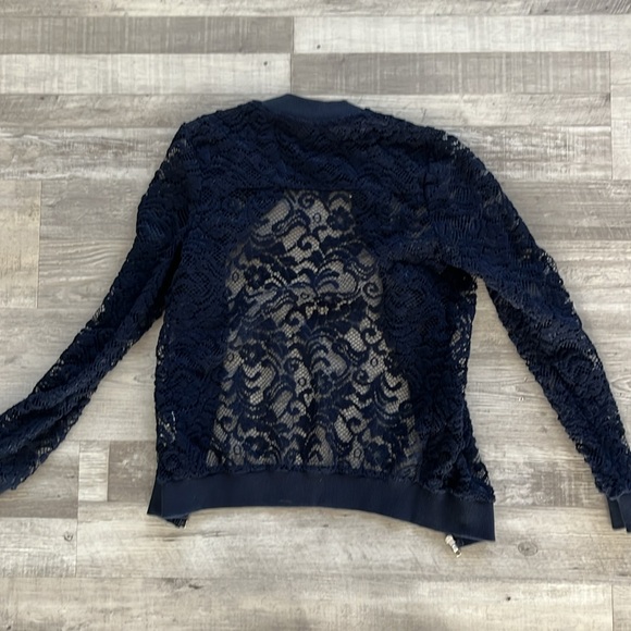 Transparent Floral Light Bomber Jacket - Picture 4 of 6